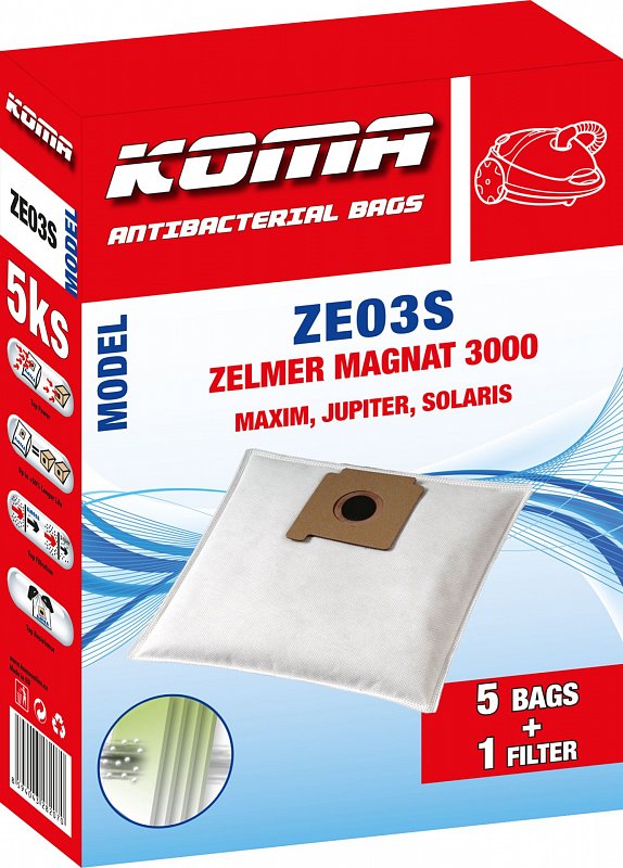 4-20 sacs pour aspirateur pour Zelmer Magnat série 3000 Jupiter Solaris TWIX Maxim 